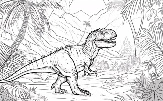 Carnotaurus Dinosaur Colouring Pages 7