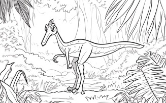 Compsognathus Dinosaur Colouring Pages 1