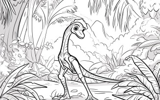 Compsognathus Dinosaur Colouring Pages 2