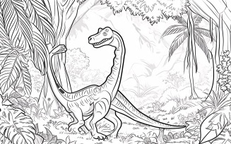 Compsognathus Dinosaur Colouring Pages 4