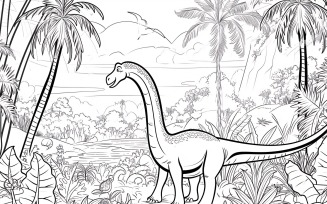 Diplodocus Dinosaur Colouring Pages 3