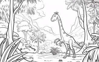 Gallimimus Dinosaur Colouring Pages 3