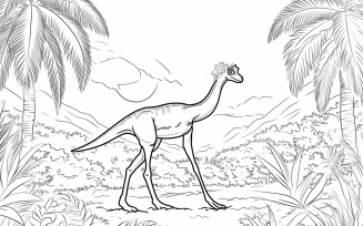 Gallimimus Dinosaur Colouring Pages 4