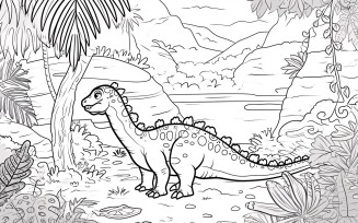 Iguanodon Dinosaur Colouring Pages 1