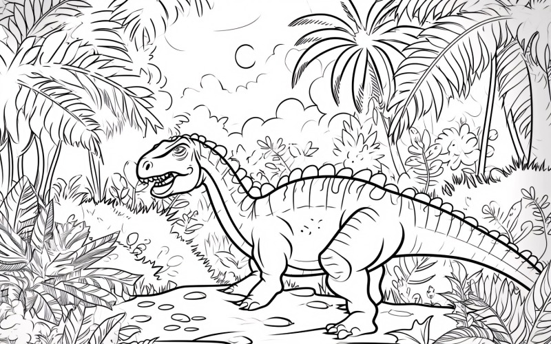 Iguanodon Dinosaur Colouring Pages 3 Illustration