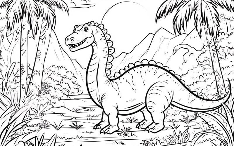 Iguanodon Dinosaur Colouring Pages 6 Illustration