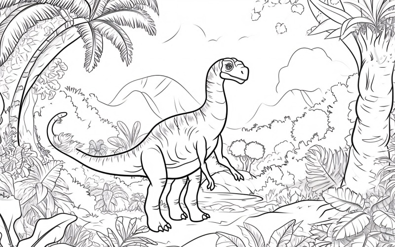 Maiasaura Dinosaur Colouring Pages 1 Illustration