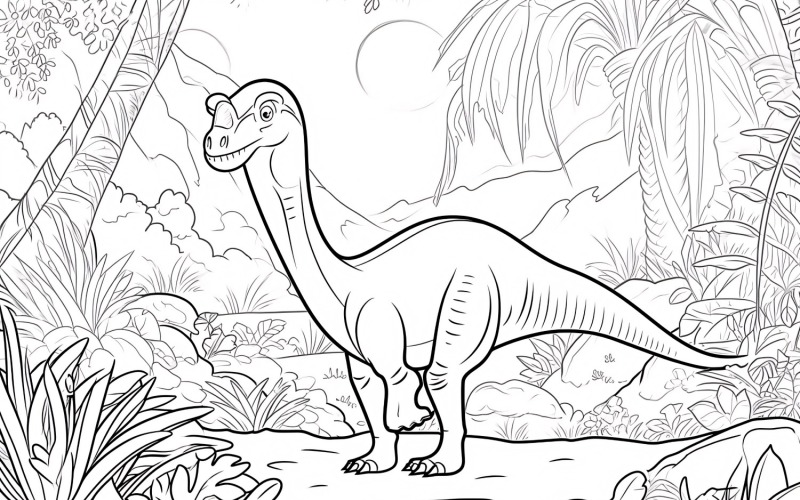 Maiasaura Dinosaur Colouring Pages 2 Illustration