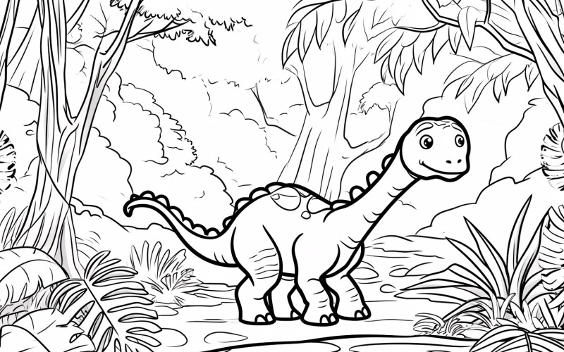 Maiasaura Dinosaur Colouring Pages 4 Illustration