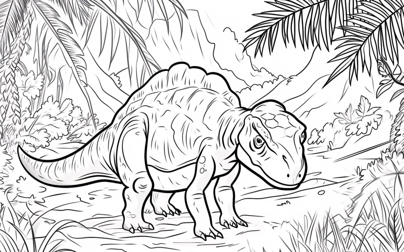 Pachycephalosaurus Dinosaur Colouring Pages 2 Illustration