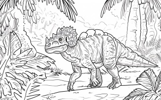 Pachycephalosaurus Dinosaur Colouring Pages 4
