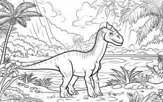 Parasaurolophus Dinosaur Colouring Pages 1