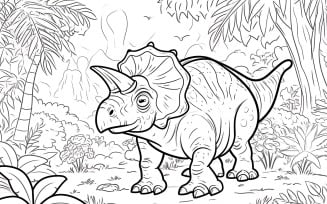 Protoceratops Dinosaur Colouring Pages 1