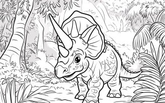 Protoceratops Dinosaur Colouring Pages 3