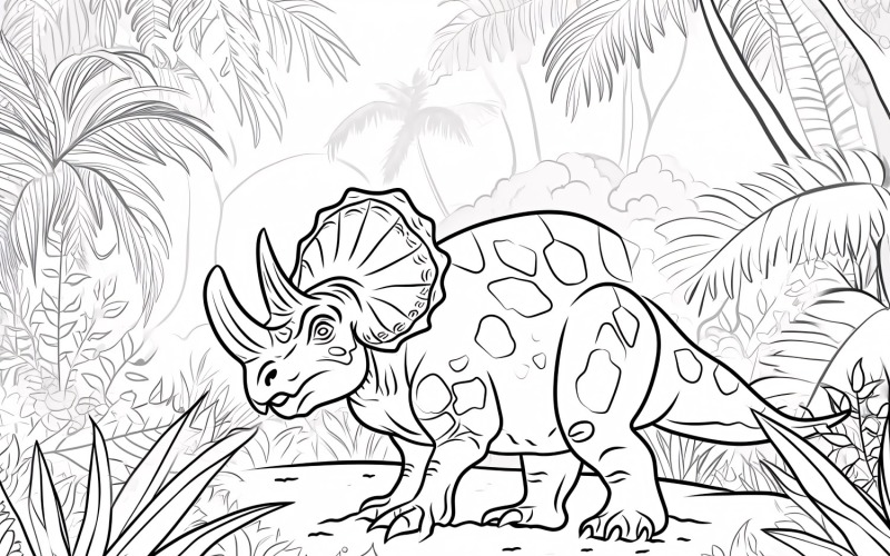 Protoceratops Dinosaur Colouring Pages 4 Illustration