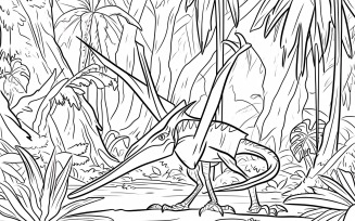Pteranodon Dinosaur Colouring Pages 4