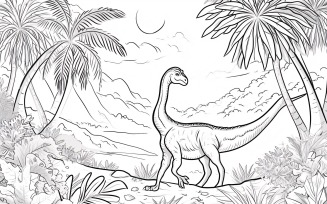 Therizinosaurus Dinosaur Colouring Pages 3