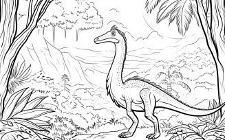 Therizinosaurus Dinosaur Colouring Pages 5