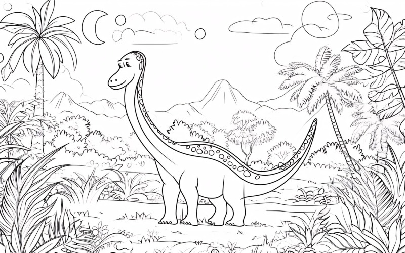 Camarasaurus Dinosaur Colouring Pages 3 Illustration