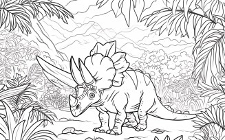Chasmosaurus Dinosaur Colouring Pages 3