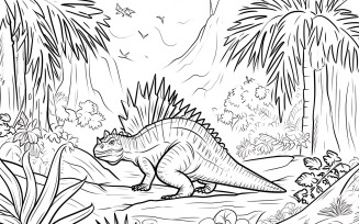 Dimetrodon Dinosaur Colouring Pages 4