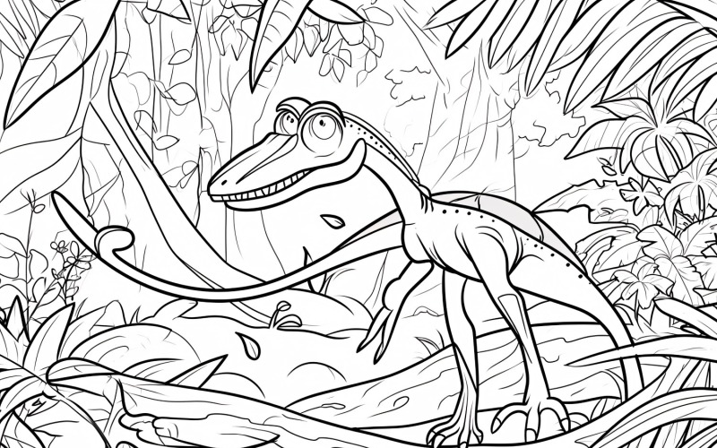 Dimorphodon Dinosaur Colouring Pages 3 Illustration