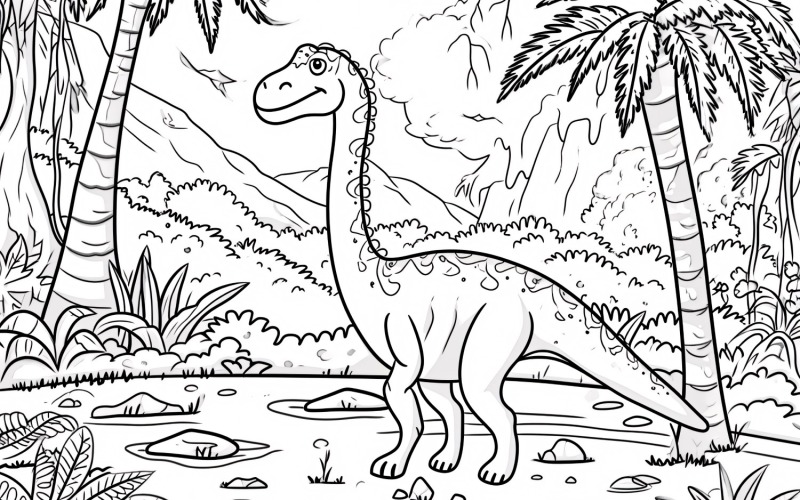 Dryosaurus Dinosaur Colouring Pages 1 Illustration