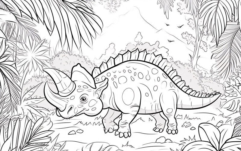 Euoplocephalus Dinosaur Colouring Pages 1 Illustration