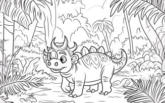 Euoplocephalus Dinosaur Colouring Pages 2