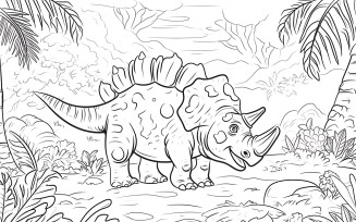 Euoplocephalus Dinosaur Colouring Pages 4