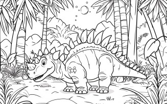 Nodosaurus Dinosaur Colouring Pages 1