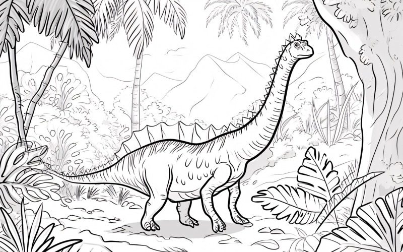 Ouranosaurus Dinosaur Colouring Pages 3 Illustration