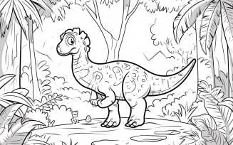 Plateosaurus Dinosaur Colouring Pages 1