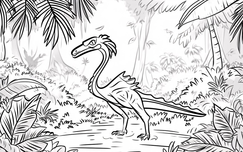 Sinosauropteryx Dinosaur Colouring Pages 1. Illustration