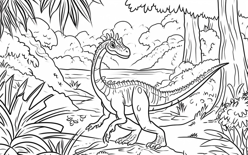 Sinosauropteryx Dinosaur Colouring Pages 3 Illustration