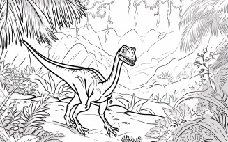 Sinosauropteryx Dinosaur Colouring Pages 4