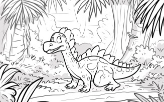 Suchomimus Dinosaur Colouring Pages 1