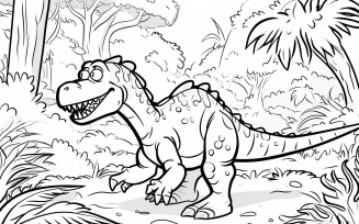 Suchomimus Dinosaur Colouring Pages 4