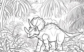Torosaurus Dinosaur Colouring Pages 3
