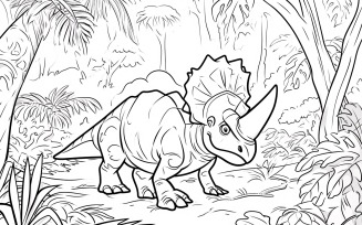 Torosaurus Dinosaur Colouring Pages 4