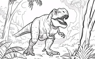 Tyrannosaurus Rex Dinosaur Colouring Pages 3