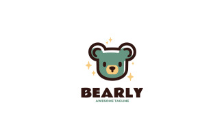 Bear Simple Mascot Logo Template 3