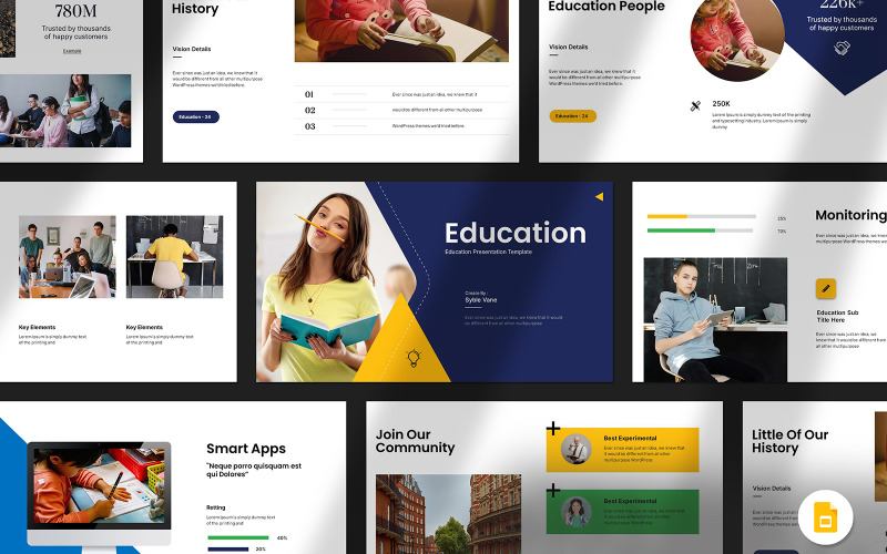 Clean Education Googleslide Presentation Template Google Slide