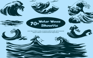 70+ Water Waves Silhouette