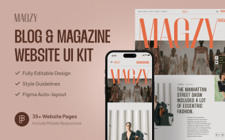 Magzy - Blog & Magazine Website UI Kit