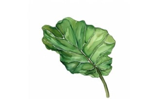 Fiddle Leaves Watercolour Style Painting 6