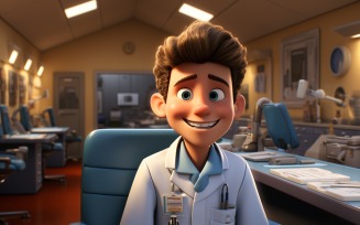 3D Character Boy dental_hygie with relevant environment 3