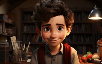 3D Character Boy Film Director with relevant environment 3