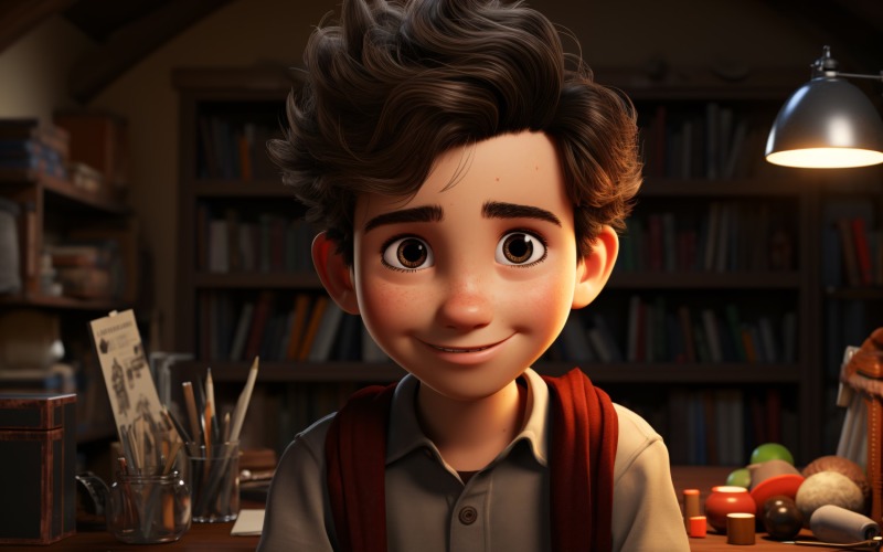 3D Character Boy Film Director with relevant environment 3 Illustration
