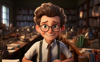 3D Character Child Boy Teacher with relevant environment 7